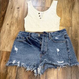 Blank Paige denim cut off shorts